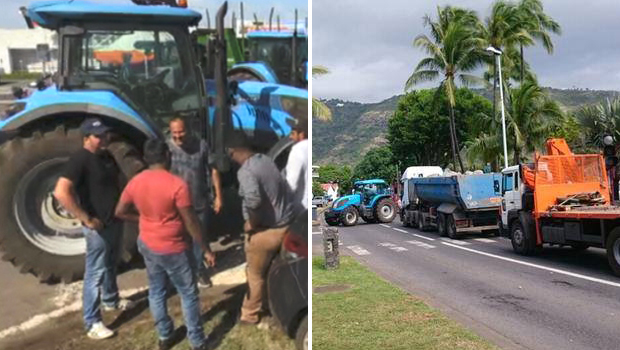 Crise Canne - Agriculteurs - Tracteurs - La Réunion - Préfecture