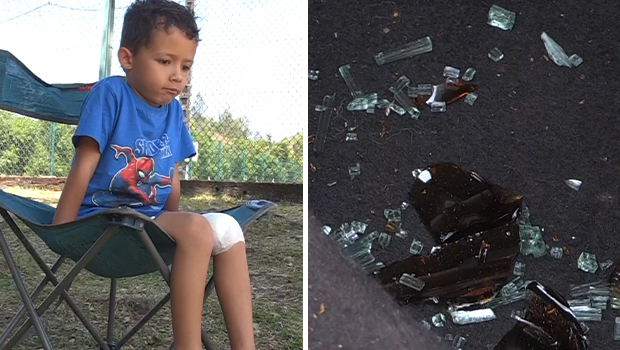 Kylian, âgé de 5 ans, pris pour cible et blessé durant un match de foot : J'ai  vu une bouteille arriver vers moi, j'ai eu très mal 
