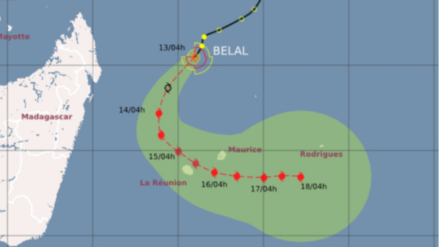 Saison cyclonique : la tempête tropicale Belal s'est formée cette nuit, à  700km de La Réunion ! 