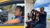 Atteint de trisomie 21, Frédéric un jeune réunionnais réalise son rêve et conduit une voiture de course pour ses 23 ans